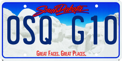 SD license plate 0SQG10