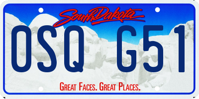 SD license plate 0SQG51