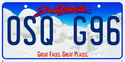 SD license plate 0SQG96