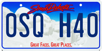 SD license plate 0SQH40