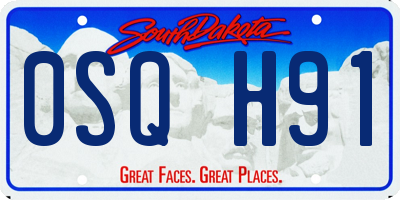 SD license plate 0SQH91