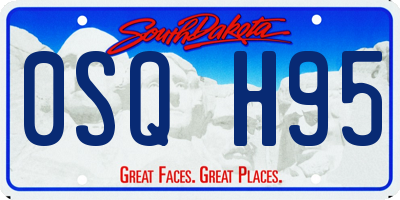 SD license plate 0SQH95