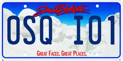SD license plate 0SQI01