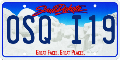SD license plate 0SQI19