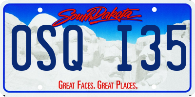 SD license plate 0SQI35