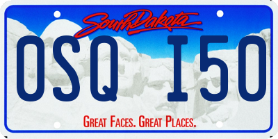 SD license plate 0SQI50