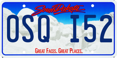 SD license plate 0SQI52