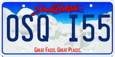 SD license plate 0SQI55