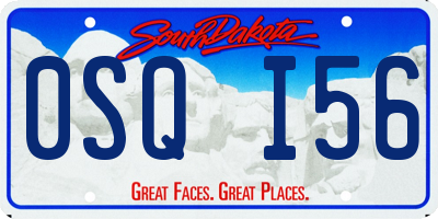 SD license plate 0SQI56