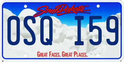 SD license plate 0SQI59