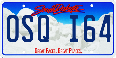 SD license plate 0SQI64