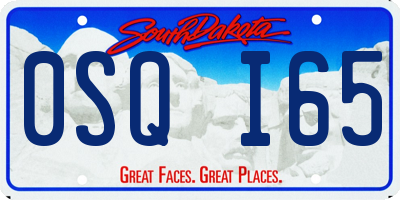 SD license plate 0SQI65