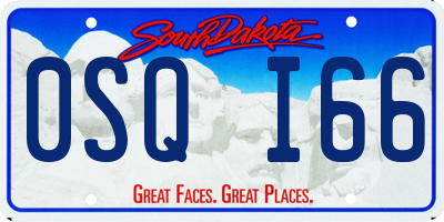 SD license plate 0SQI66