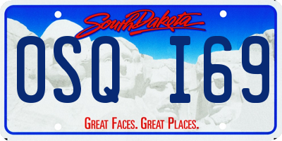 SD license plate 0SQI69