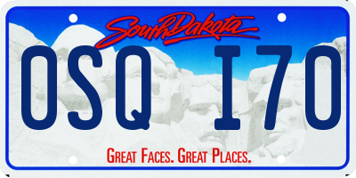 SD license plate 0SQI70
