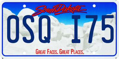 SD license plate 0SQI75