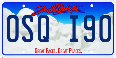 SD license plate 0SQI90
