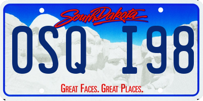 SD license plate 0SQI98