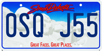 SD license plate 0SQJ55