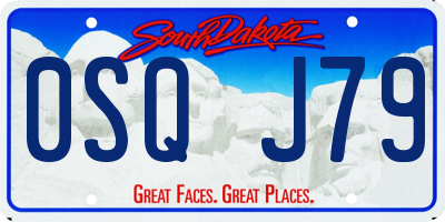 SD license plate 0SQJ79