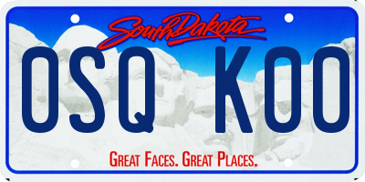 SD license plate 0SQK00