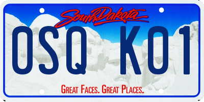 SD license plate 0SQK01