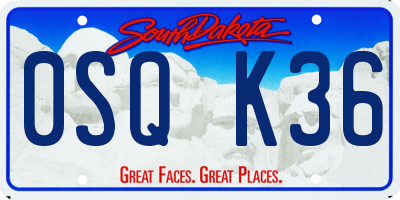 SD license plate 0SQK36