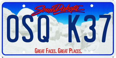 SD license plate 0SQK37