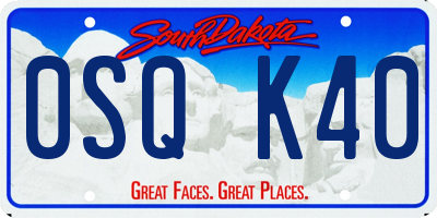 SD license plate 0SQK40