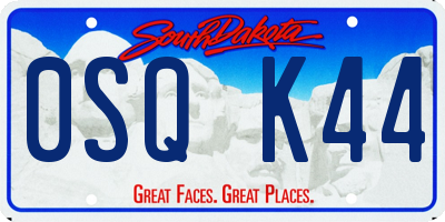 SD license plate 0SQK44