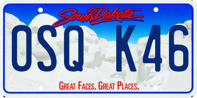 SD license plate 0SQK46