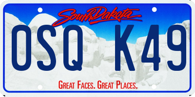 SD license plate 0SQK49