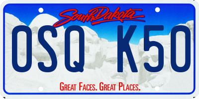 SD license plate 0SQK50