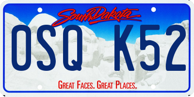 SD license plate 0SQK52
