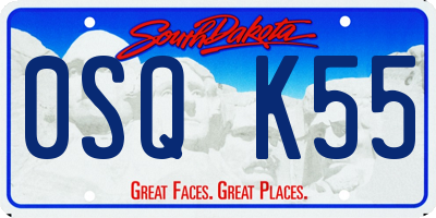 SD license plate 0SQK55