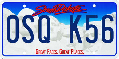 SD license plate 0SQK56