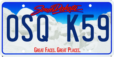 SD license plate 0SQK59