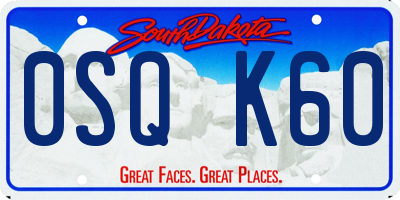 SD license plate 0SQK60