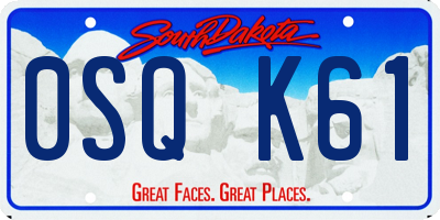 SD license plate 0SQK61