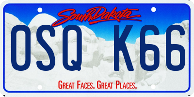 SD license plate 0SQK66
