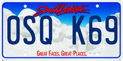 SD license plate 0SQK69