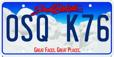 SD license plate 0SQK76