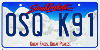 SD license plate 0SQK91