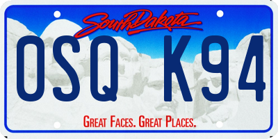 SD license plate 0SQK94