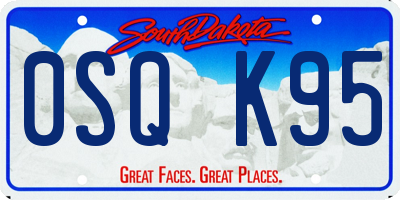 SD license plate 0SQK95