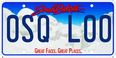 SD license plate 0SQL00