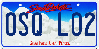 SD license plate 0SQL02