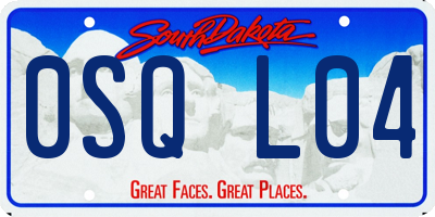 SD license plate 0SQL04