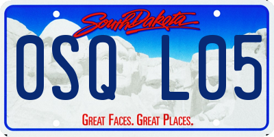 SD license plate 0SQL05