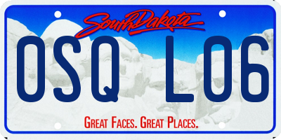 SD license plate 0SQL06